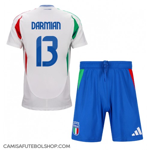 Camisa de time de futebol Itália Matteo Darmian #13 Replicas 2º Equipamento Infantil Europeu 2024 Manga Curta (+ Calças curtas)